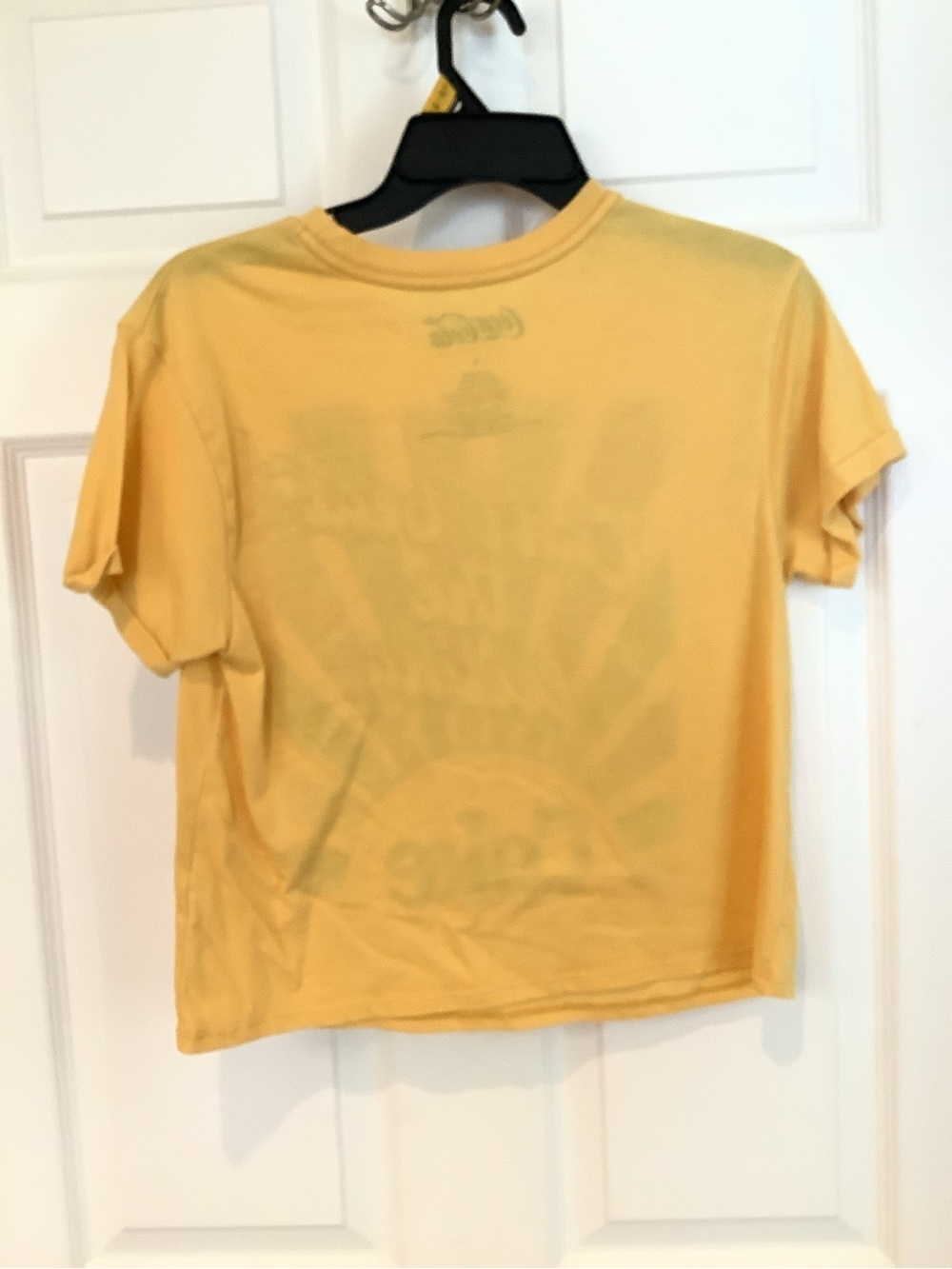 Coca Cola Yellow Graphic Tee with Teal & Maroon Print - Picture 3 of 4